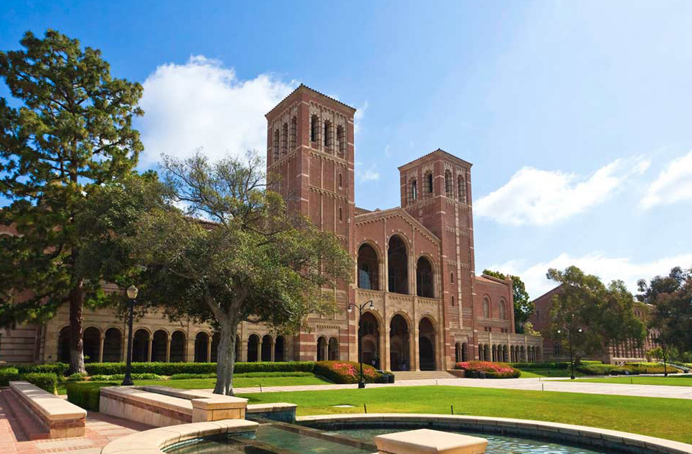 Photo of Royce Hall on a sunny day